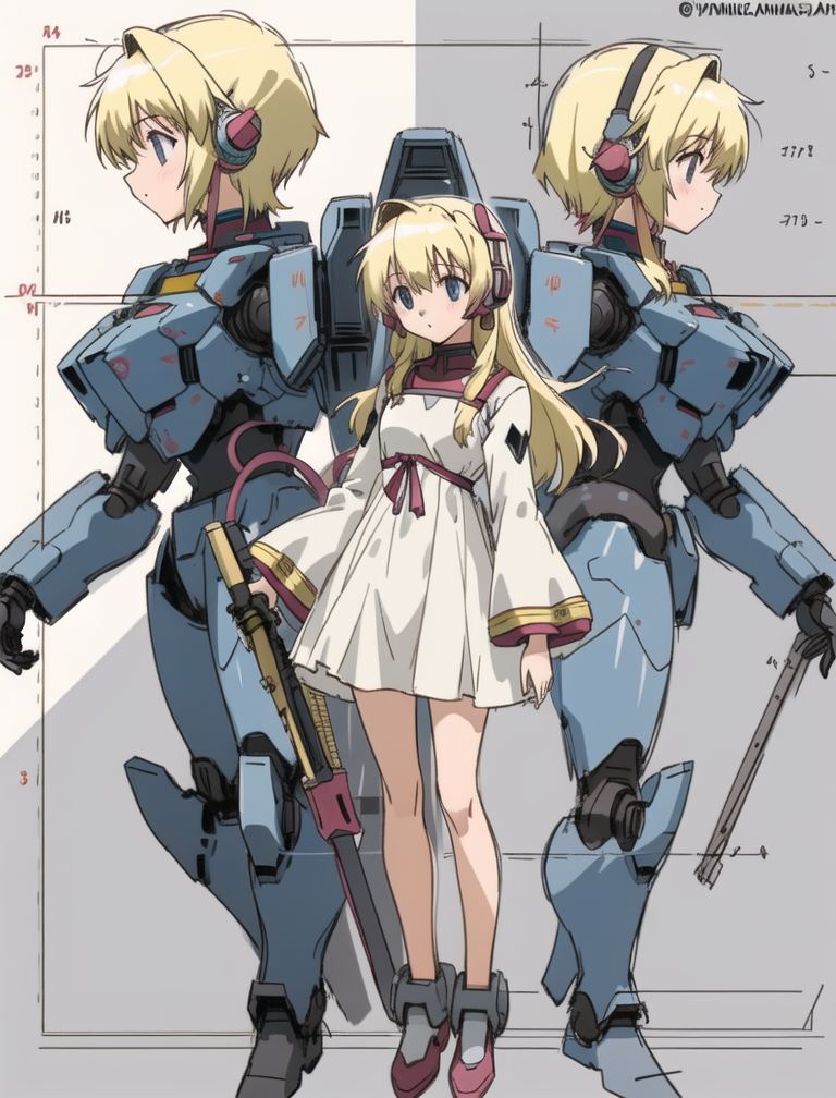 light blonde hair, siblings, twins, one girl one boy,  gundam headset, evangelion angel, good and ev...